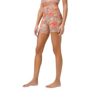 Lululemon Inflorescence Multi Floral Align High Rise Short 6" Size 8